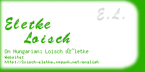 eletke loisch business card